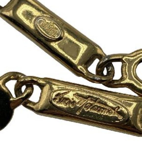 Ornate Vintage Kunio Matsumoto for Trifari Long Rhinestone Link Necklace - Picture 8 of 8